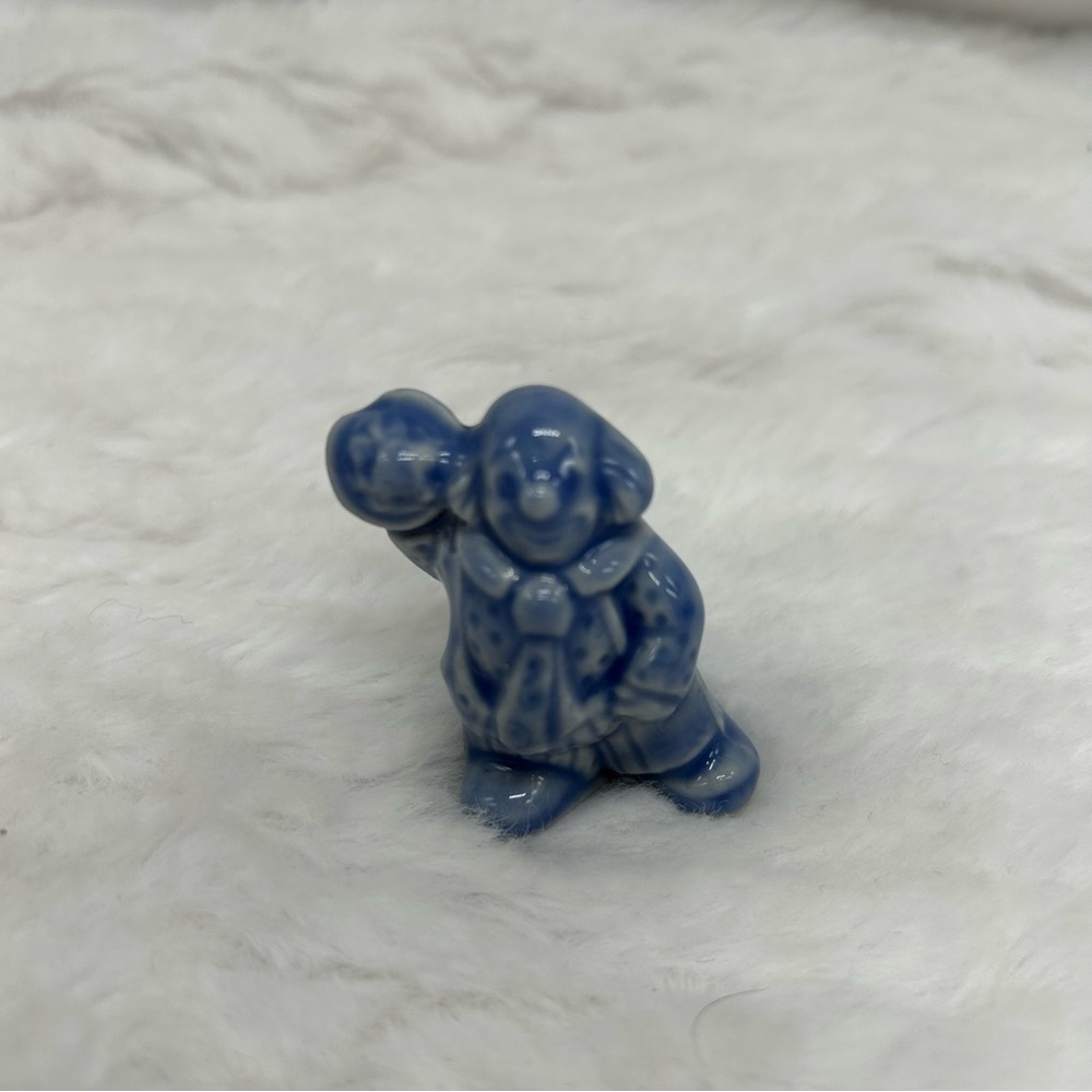 Vintage Wade of England Whimsies - Circus Series Blue Clown (1994-1999) Stamped